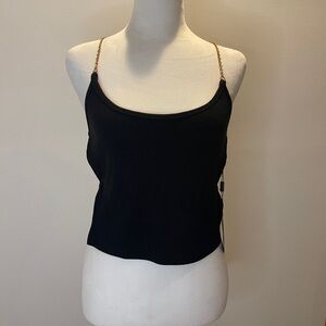 Black Chain Strap Women's Top